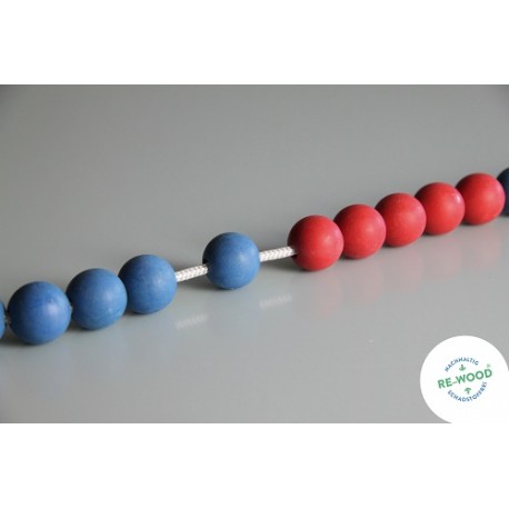 Riesen-Rechenkette rot/blau 20er-Zahlenraum, Perlenkette zum Zählen und Rechnen
