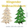 Klingender Weihnachtsbaum, H 22cm zum Gestalten