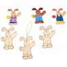 Hasenanhänger, 1 Set 3 Stück