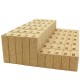 80 rechteckige und quadratische Korkbauklötze in einer Holztruhe, ab 12 M