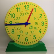 Lernuhr mit Standfuss, D 27 cm