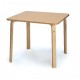 Tisch aus stabilem Birken-Formholz,  L 60 x B 60 x H. 52cm