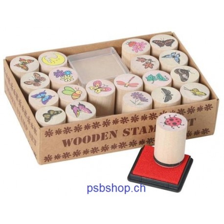 Natur-Stempel-Set, 2 x 2 x 3 cm