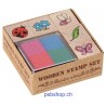 Stempelset Tiere/Blumen,  6,3x6,3x2,5 cm