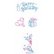 Stempelset Happy Birthday, 8,3x7x2,5
