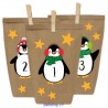 Adventskalender - Pinguine zum Aufkleben