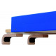  Turnleiter in Wellenform mit Holzsprossen 240 × 35 cm, Einhängete