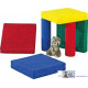 Sitz- und Spielkissen in qualitäts-Kunstleder, 50x50x10cm