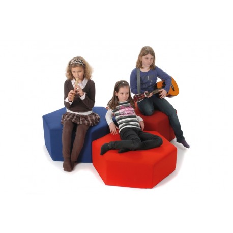 Sechseck-Element in Kindergrösse D 90 H 27 cm, qualität Kunstleder