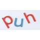 Bewegliches Alphabet, Kleinbuchstaben in Druckschrift                                                                           