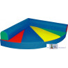 Regenbogen-Kuschelecke Viertelkreis, SL 160 cm, H 20 cm