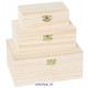 Holzkisten-Set  - Allzweckbox mit Klappdeckel- 1 Set 3 St.