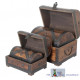 Piraten Schatztruhen 4-er Set. Vier dekorative Massivholz-Kisten, 32x25x25cm
