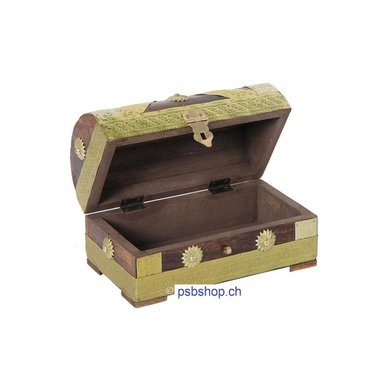 Piraten-Schatztruhe gold 23 cm