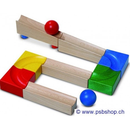 Kugelbahn - Starterset, Steckbaustein-Prinzip, Cubio
