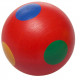 Kugel rot gepunktet D 45 mm