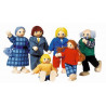 Familie aus Europa, Biegepuppen-Set mit  6 Figuren ab 3-jährig