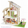 Puppenhaus mit Möbelset und Biegepuppen - Kindergartenqualität