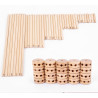 Steckspiel mit Holztrommeln und -stäben, Bauen-Konstruieren