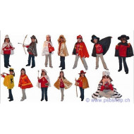 Verkleidungsset mit 13 Kostümen.Verkleidungsset mit 13 Kostümen in Kita und Kindergartenqualität