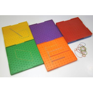 Geometriebretter groß doppelseitig in 6 Farben 6 Stück 23 x 23 cm. Stapelbar.