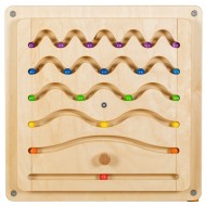 Kugelwelle - Wandbord mit Drehplatte und Kurbel 