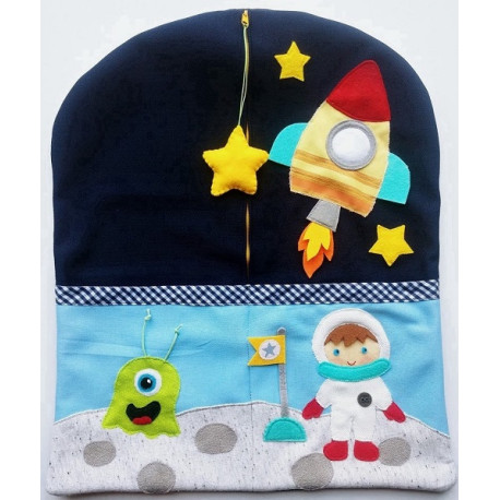 Aufbewahrung-Kinder-Kleidersack mit Raumschiff und Astronaut