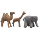 Filzfiguren Elefant, Giraffe, Kamel