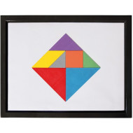 Wandspiel Tangram schwarz, magnetisch