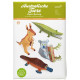 4 australische Tiere, Papier Bausatz