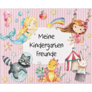 Freundebuch - Meine Kindergartenfreunde - Design 3 - rosa Cover