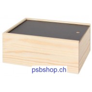 Krimskrams-Kiste mit beschreibbarem Deckel, L20cm