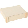 Holzkiste flach mit Deckel, 24 x 19 x 6  cm