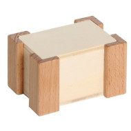 Kistchen 7,5x5,2x4,3cm mit Buchenholz Eckleisten