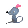Maus, Fingerpuppe aus Filz