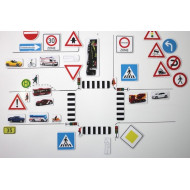 Erweiterter Verkehrszeichensatz magnetisch, 124 Teile