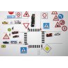 Erweiterter Verkehrszeichensatz magnetisch, 124 Teile
