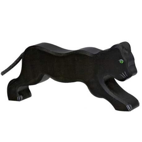 Panther Holztier,16 x 2,9 x 7,4 cm