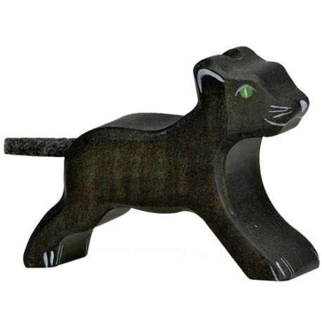 Panther, klein, Holztier,7 x 2,3 x 5,5 cm