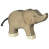 Elefant, klein, Rüssel hoch Holztier