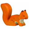 Eichhörnchen, stehend, orange, Holztier