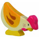 Huhn, pickend, Holzfigur