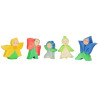 Blumenkinder, 1 Set 5-tlg, Holzfiguren-Märchen-Spielwelt