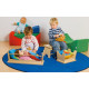 Kinder-Stuhl Schemel aus Hartholz 60 cm lang