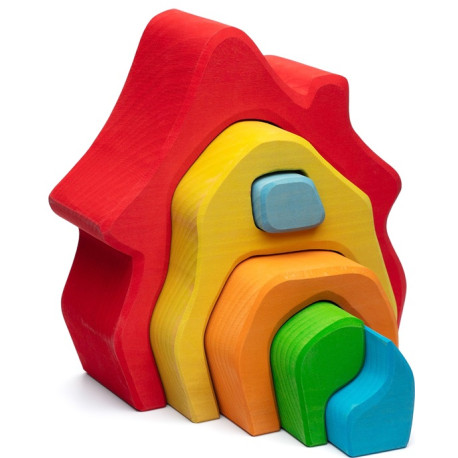 Märchenhaus rot, Bunte Formenwelt