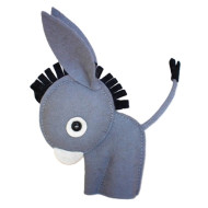 Esel, Fingerpuppe aus Filz