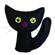 Katze, Fingerpuppe aus Filz
