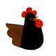 Huhn, Fingerpuppe aus Filz