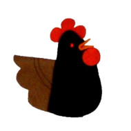 Huhn, Fingerpuppe aus Filz