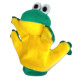 Frosch, kuschelige Handpuppe für Kinderhände